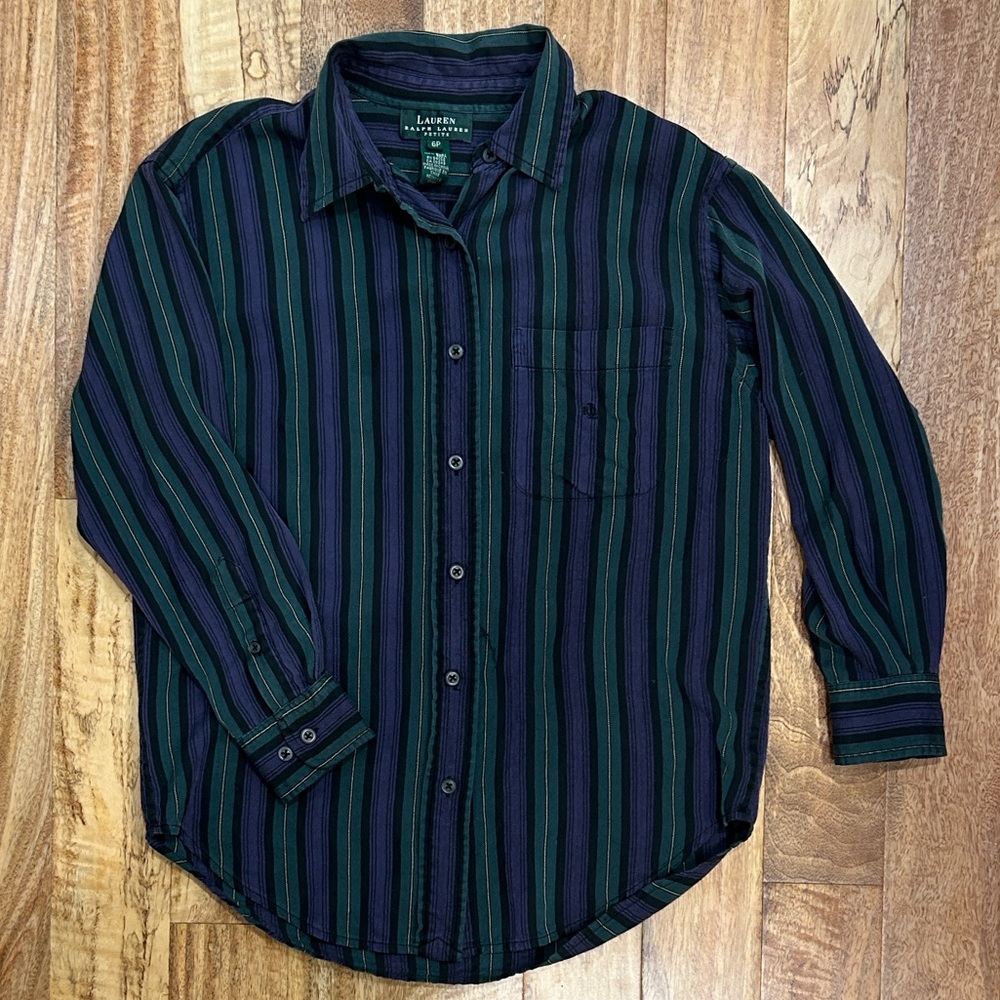 Lauren Ralph Lauren Petite Silk Shirt Size 6P